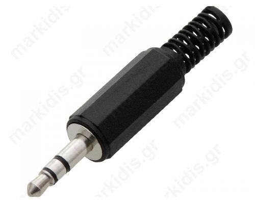 PLUG 3.5MM STEREO AUDIO male plastic.