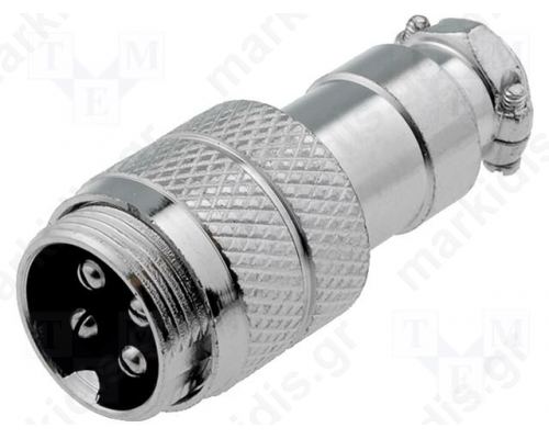 MICROPHONE PLUG 4P MALE FOR VABLE