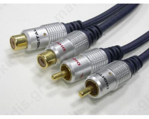 ΚΑΛΩΔΙΟ AUDIO 2RCA ΑΡΣΕΝΙΚΑ ΣΕ 2RCA ΘΗΛΥΚΑ BL