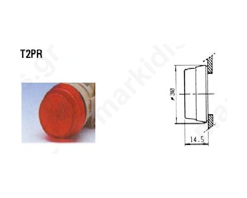 INDICATOR NEON Φ22ΜΜ ROUND 220V RED