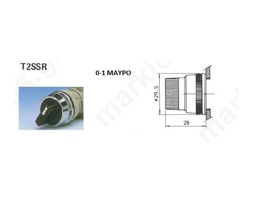 ACTUATOR FOR SELECTOR SWITCH 0-1 BLACK