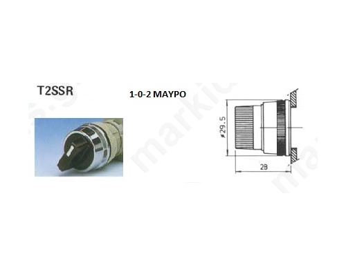  ACTUATOR FOR SELECTOR SWITCH 1-0-2  BLACK