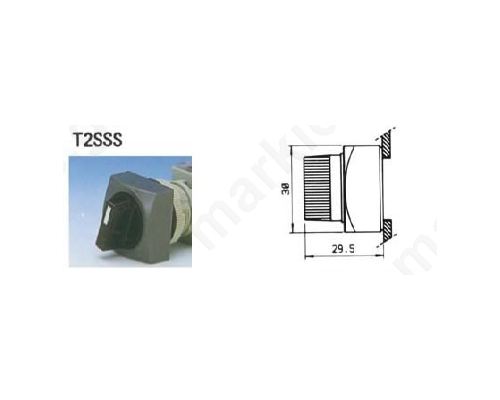 SELECTOR SWITCH T2SS252  0-1 ΜΑΥΡΟ ΜΑΖΙ ΜΕ ΕΠΑΦΕΣ