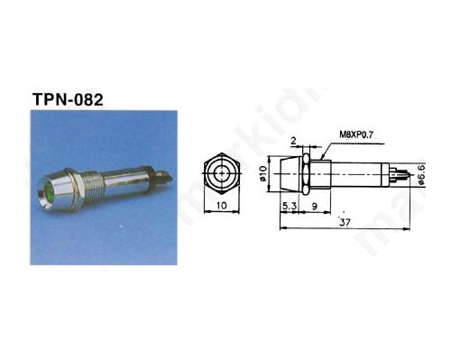 ΕΝΔΕΙΚΤΙΚΟ LED Φ8ΜΜ ΜΕΤΑΛΛΙΚΟ 220V ΜΠΛΕ