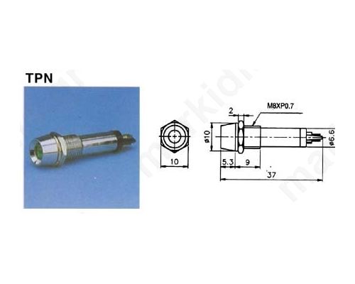 ΕΝΔΕΙΚΤΙΚΟ LED Φ8ΜΜ ΜΕΤΑΛΛΙΚΟ 220V ΛΕΥΚΟ