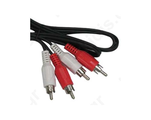 Καλώδιο 1.5m Audio 2 Rca Αρσ. Σε 2 Rca Αρσ. Επίχρυσο