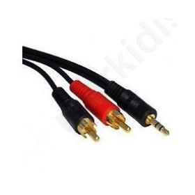 Cable stereo plug to 2 (High Quality) 5.0m.