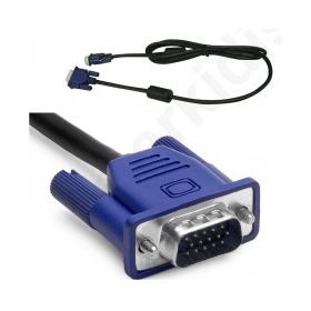Cable DeTech VGA - VGA, 5m, Ferrite