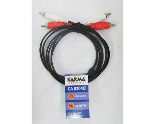 ΚΑΛΩΔΙΟ AUDIO 2 RCA ΑΡΣ. ΣΕ 2 RCA ΑΡΣ. 1.5m