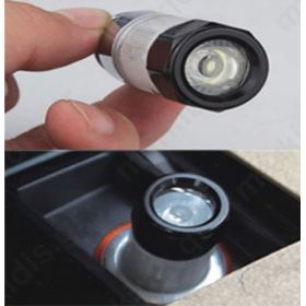 RECHARGEABLE LED FLASHLIGHT WITH CIGARETTE LIGHTER PLUG LT814