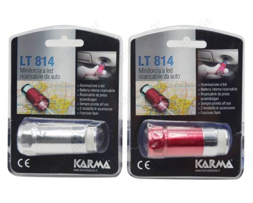 RECHARGEABLE LED FLASHLIGHT WITH CIGARETTE LIGHTER PLUG LT814