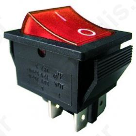 ROCKER SWITCH ON-OFF 4P 15A / 250V illuminating.