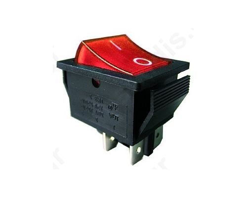 ROCKER SWITCH ON-OFF 4P 15A / 250V illuminating.