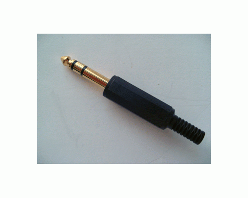 PLUG AUDIO male STEREO 1/4 Gold plated.