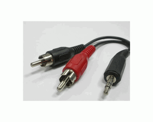 CABLE WITH PLUG 3.5MM ST IN 2RCA male BLIS