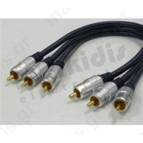 ΚΑΛΩΔΙΟ AUDIO 3RCA ΑΡΣ.- 3RCA ΑΡΣ.ΜΕΤ 1.5M