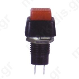 PUSH BUTTON ΤΕΤΡ/ΝΟΣ OFF-(ON) Φ10ΜΜ 1A/250V