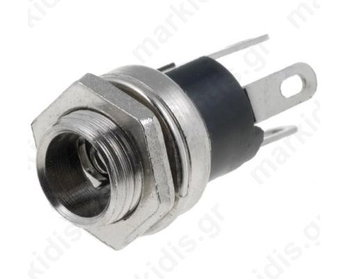 Socket DC supply male 5,5/2,1mm 5.5mm 2.1mm 9mm soldering