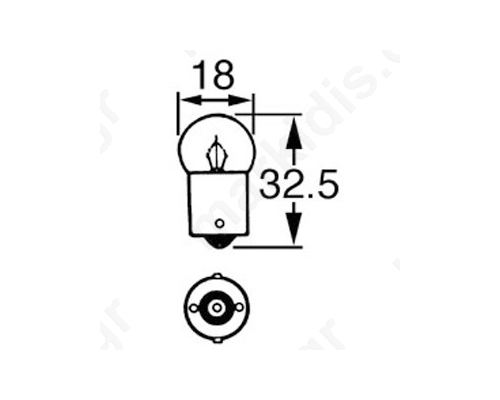 ΛΑΜΠΑΚΙ ΜΠ/ΝΕΤ 16X35mm 24V/3W BA15S