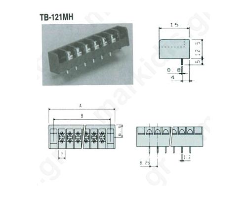 TERMINAL BLOCK ΤΥΠ/ΜΕΝΟΥ 15Α 6Ρ