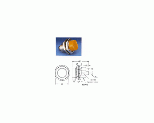 PROX.SWITCH M30 ΡΝΡ N.CLOSE10-30VDC15mm