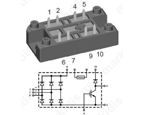 BRIDGE 3 PHASE 70A / 1600V + IGBT + FRED