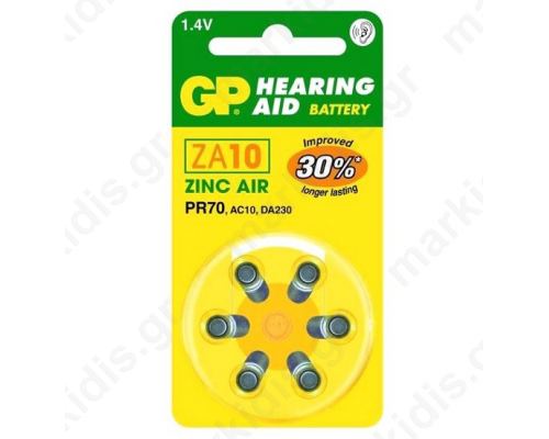 HEARING AIDS BATTERIES ZA10 GP 6PCS