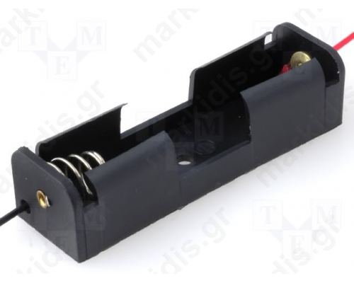 Holder Leads cables Size AA,R6 Batt.no 1 Colour: black 150mm
