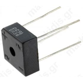 BR36 Bridge rectifier; 600V; 3A; BR3; wire O0,9mm