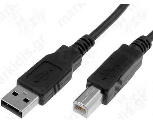Καλώδιο USB εκτυπωτή-υπολογιστή 1.8m μαύρο