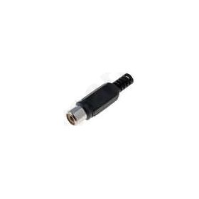 Plug; RCA; female; with bend protection; straight; soldering