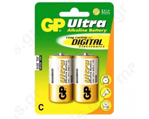 ALKALINE BATTERY C SIZE  2 PCS GP ULTRA