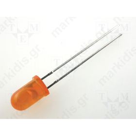 LED 5mm Πορτοκαλί 8 30mcd 60° 20mA 2 2,5V