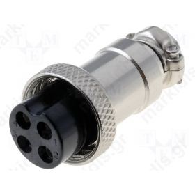 MICROPHONE PLUG 4P FEMALE FOR EXTENSION