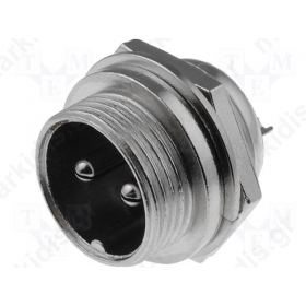 MICROPHONE PLUG 2P MALE FOR CHASSIS