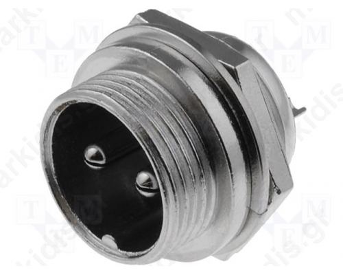 MICROPHONE PLUG 2P MALE FOR CHASSIS