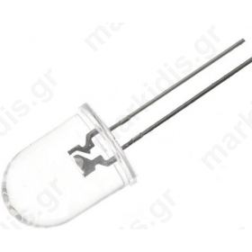 LED 10mm blue 1560-3000mcd 30° Pitch:2.54mm