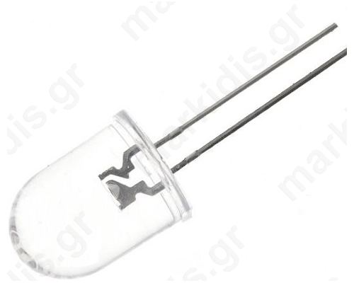 LED 10mm blue 1560-3000mcd 30° Pitch:2.54mm