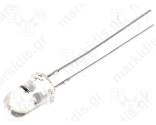LED; 5mm; blinking; yellow; 1120-2180mcd; 30°; Front: convex