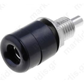 Socket 4mm banana 16A 60VDC Cutout:8.1mm black