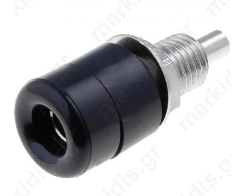 Socket 4mm banana 16A 60VDC Cutout:8.1mm black