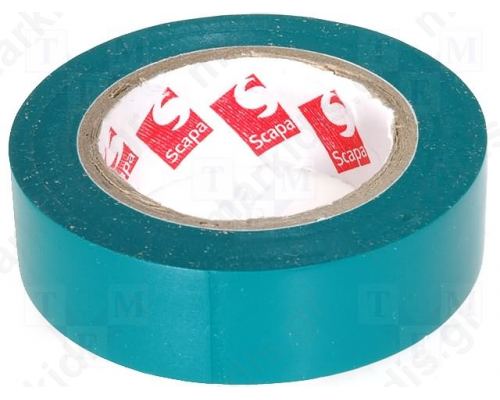 INSULATING TAPE 15Χ10 GREEN SCAPA-2702-15G