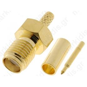 SMA male, reverse straight RG174 crimped for cable