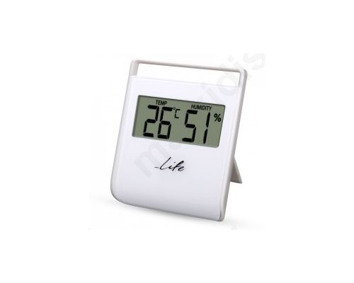 Digital indoor thermometer with hygrometer.