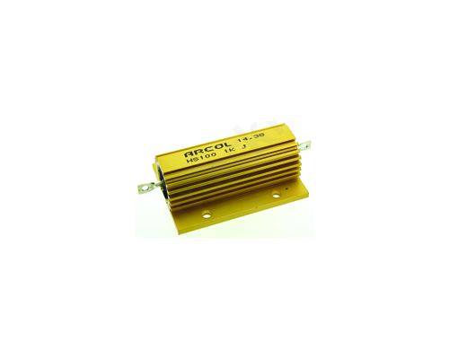 HS100 Series Aluminium Housed Axial Panel Mount Resistor, 1kO ±5% 100W