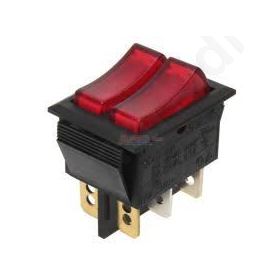 Διπλός Διακόπτης Rocket 2 ON-OFF 10A/250VAC Red Διπλός Διακόπτης Rocket 2 ON-OFF 10A/250VAC Red