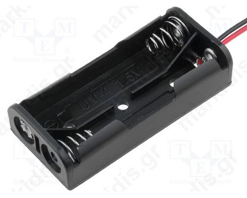 Holder Leads cables Size AAA R3 Batt.no 2 Colour black 150mm