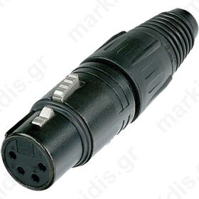 Plug XLR Female PIN:4 Straight For Cable