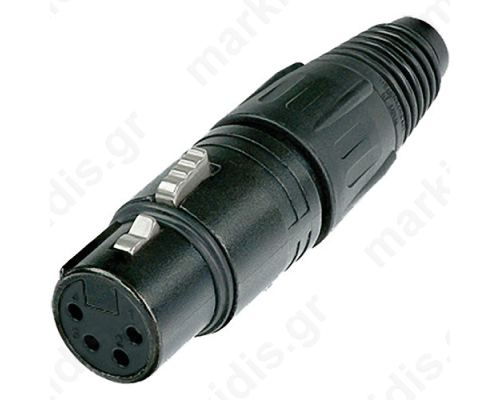 Plug XLR Female PIN:4 Straight For Cable