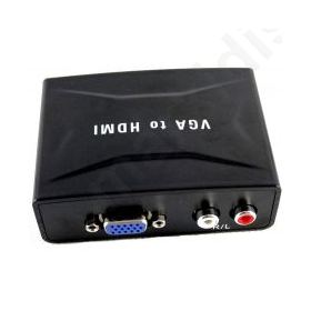 Converter DeTech VGA to HDMI, Black